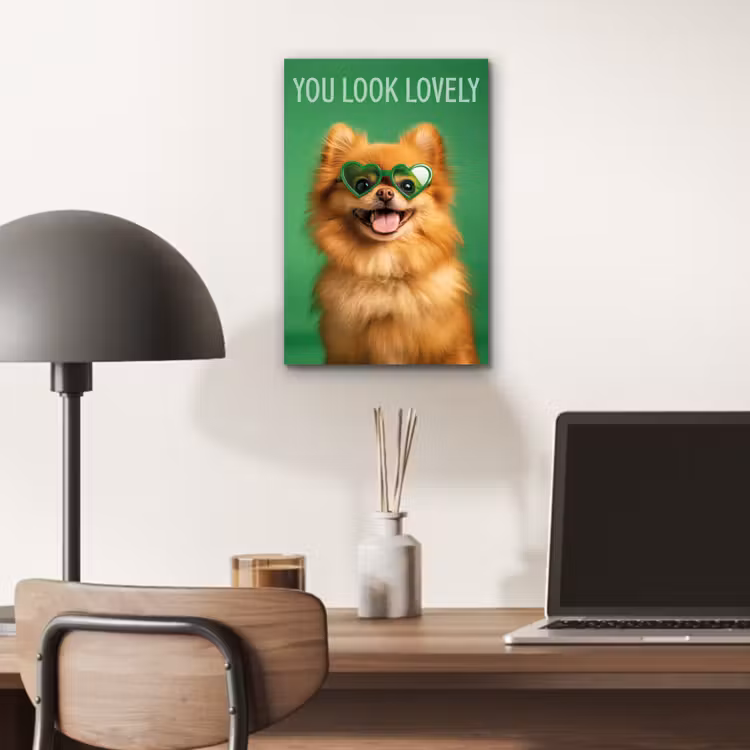 Hond - Zonnebril - Valentijn - Love aluminium wit klein -sfeer5