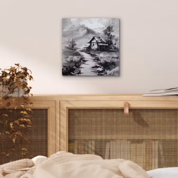 Hut - Grijs - Bergen - Mistig aluminium wit klein -sfeer3