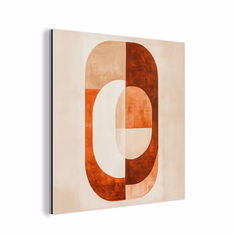 Illustratie - Abstract - Vormen - Rood aluminium wit klein -3d