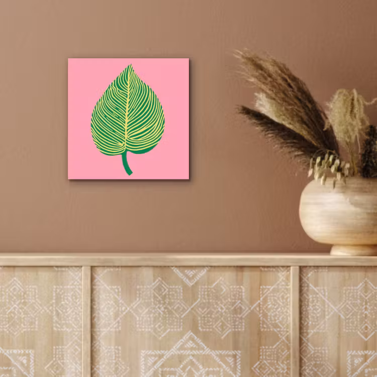 Illustratie - Blad - Minimalistisch - Groen aluminium wit klein -sfeer4