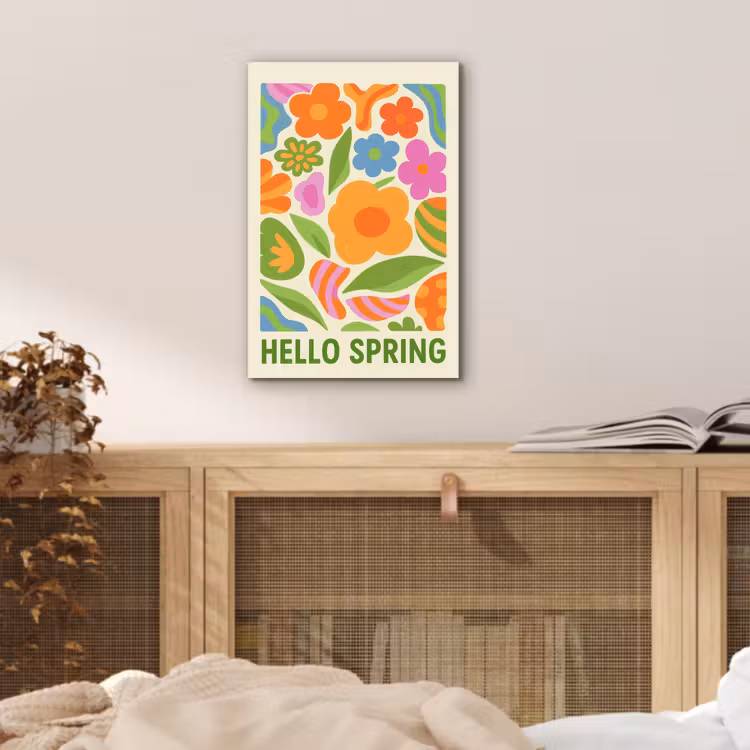 Illustratie - Bloemen - Quote - Kleurrijk aluminium wit klein -sfeer3