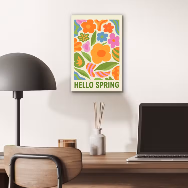 Illustratie - Bloemen - Quote - Kleurrijk aluminium wit klein -sfeer5