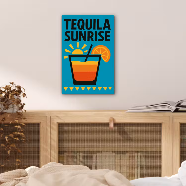 Illustratie - Tequila - Glas - Blauw aluminium wit klein -sfeer3