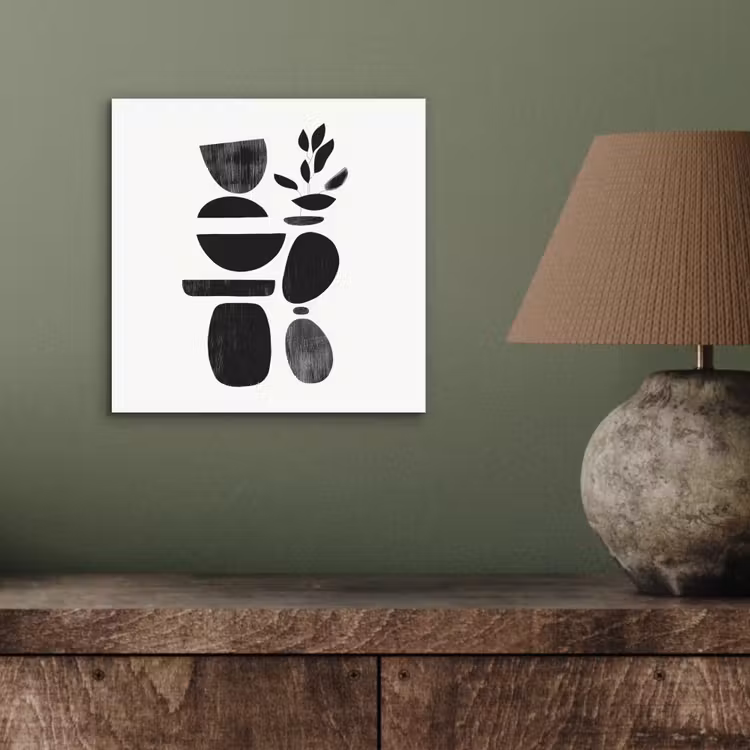 Japandi - Zwart - Abstract aluminium wit klein -sfeer2