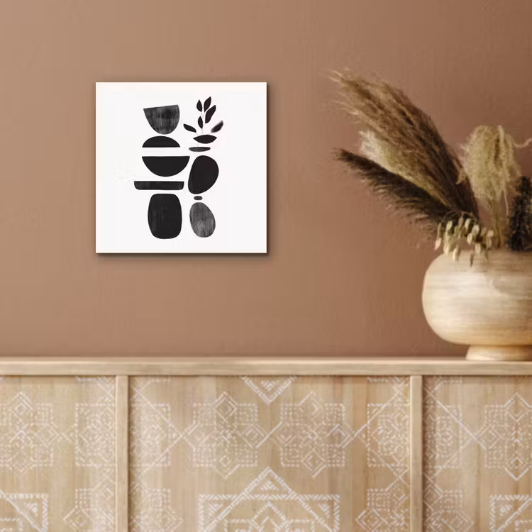 Japandi - Zwart - Abstract aluminium wit klein -sfeer4