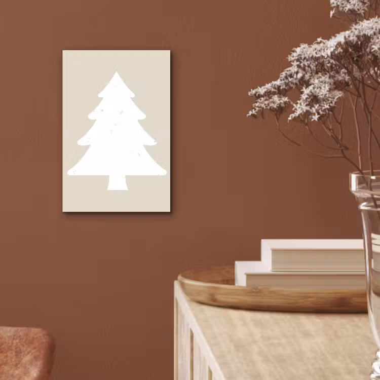 Japandi - Kerstboom - Beige - Kerstversiering aluminium wit klein -sfeer4