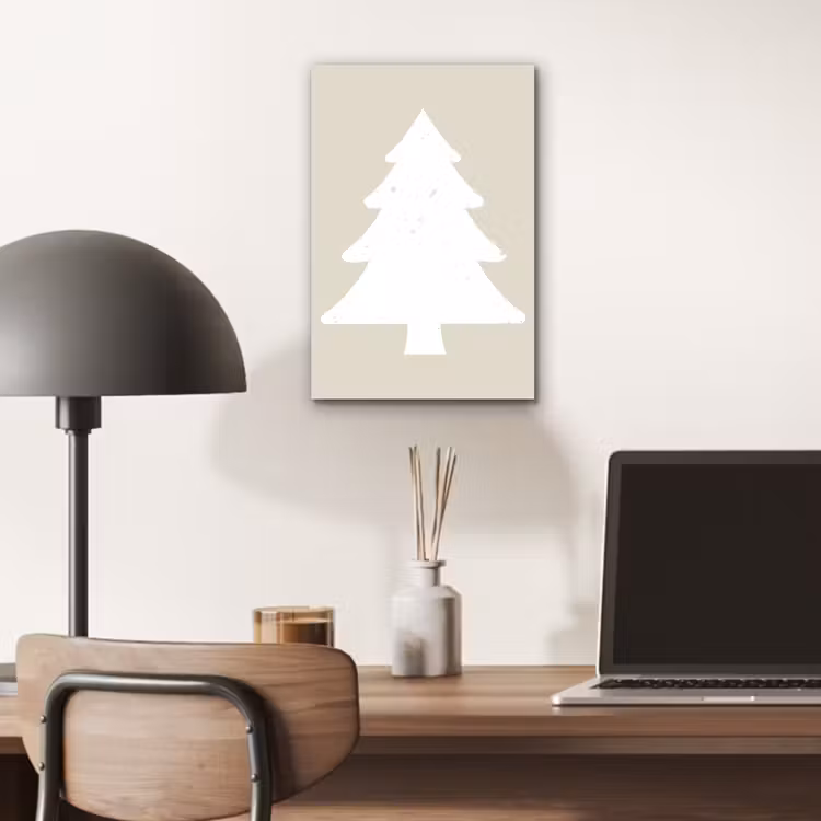 Japandi - Kerstboom - Beige - Kerstversiering aluminium wit klein -sfeer5
