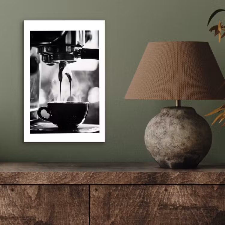Coffee - Espresso - Koffiemachine - Kop aluminium wit klein -sfeer2