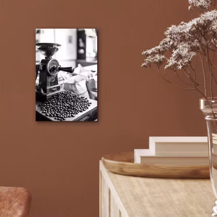 Koffiemolen - Gemalen - Vintage aluminium wit klein -sfeer4