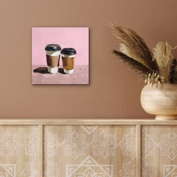 Koffiebekers - Deksel - Verf - Textuur aluminium wit klein -sfeer4