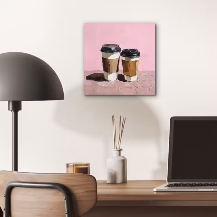 Koffiebekers - Deksel - Verf - Textuur aluminium wit klein -sfeer5