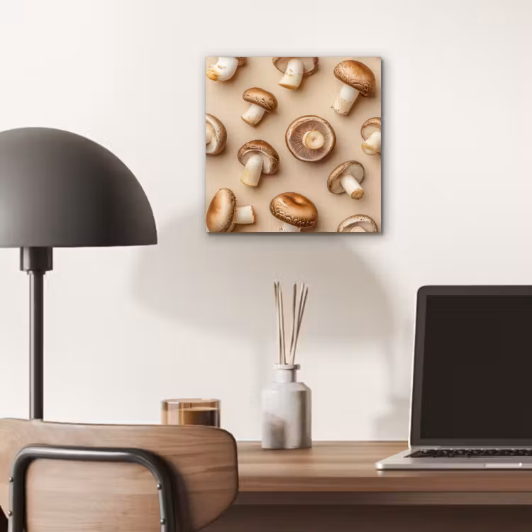 Kastanje Champignons - Beige aluminium wit klein -sfeer5