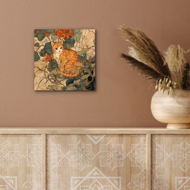 Kat - Sierlijk - Bloemen aluminium wit klein -sfeer4