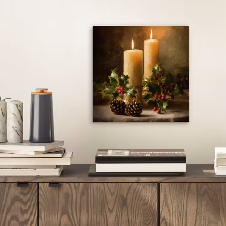 Kaarslicht - Kerst - Veelkleurig aluminium wit klein -sfeer1