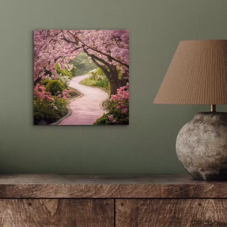 Kersenbloesem - Natuur - Sakura - Pad - Japanse tuin aluminium wit klein -sfeer2