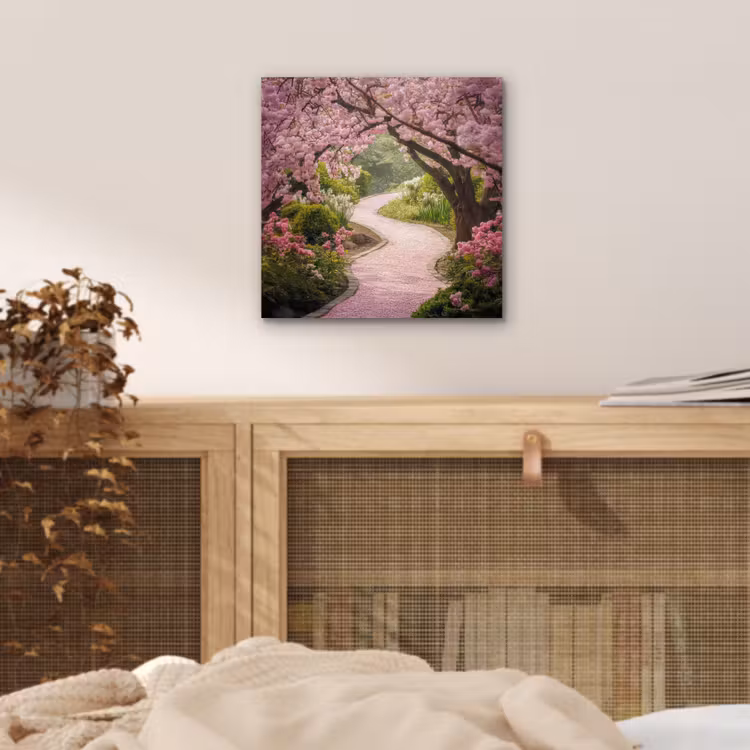 Kersenbloesem - Natuur - Sakura - Pad - Japanse tuin aluminium wit klein -sfeer3