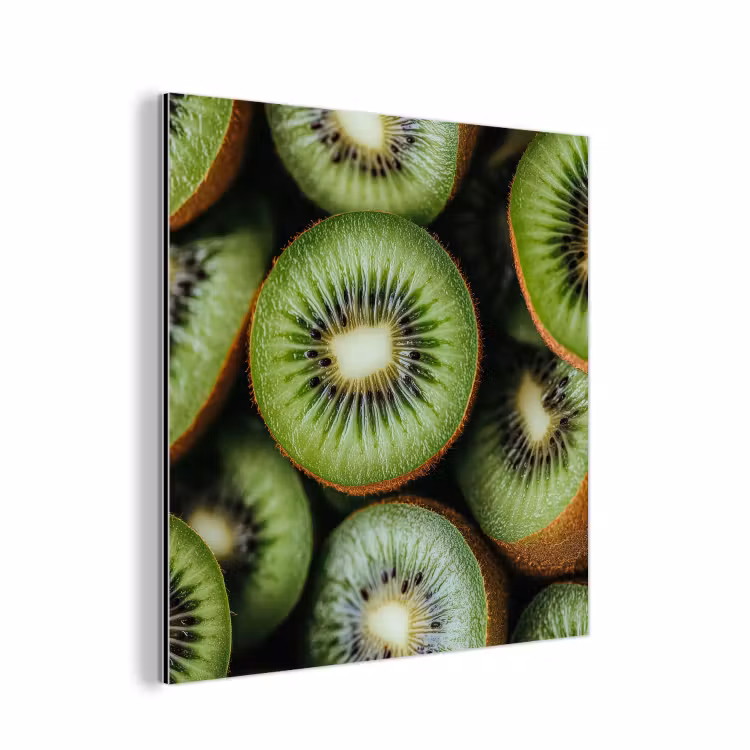 Kiwi - Fruit - Groen aluminium wit klein -3d