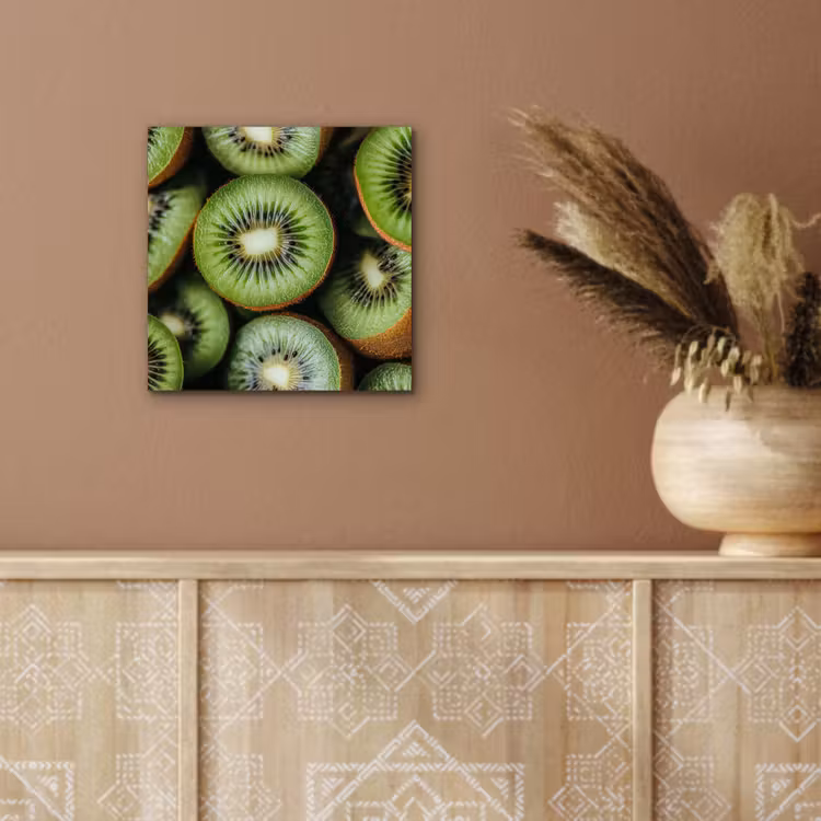 Kiwi - Fruit - Groen aluminium wit klein -sfeer4