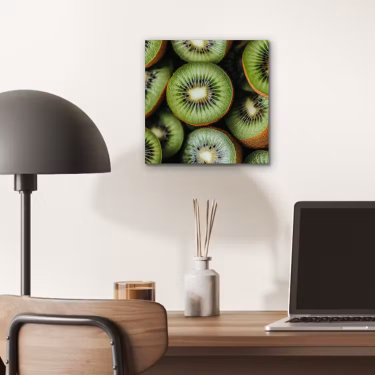 Kiwi - Fruit - Groen aluminium wit klein -sfeer5