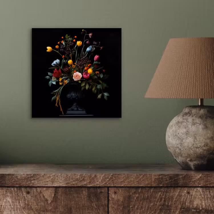 Klassiek - Vaas - Boeket - Bloemen aluminium wit klein -sfeer2