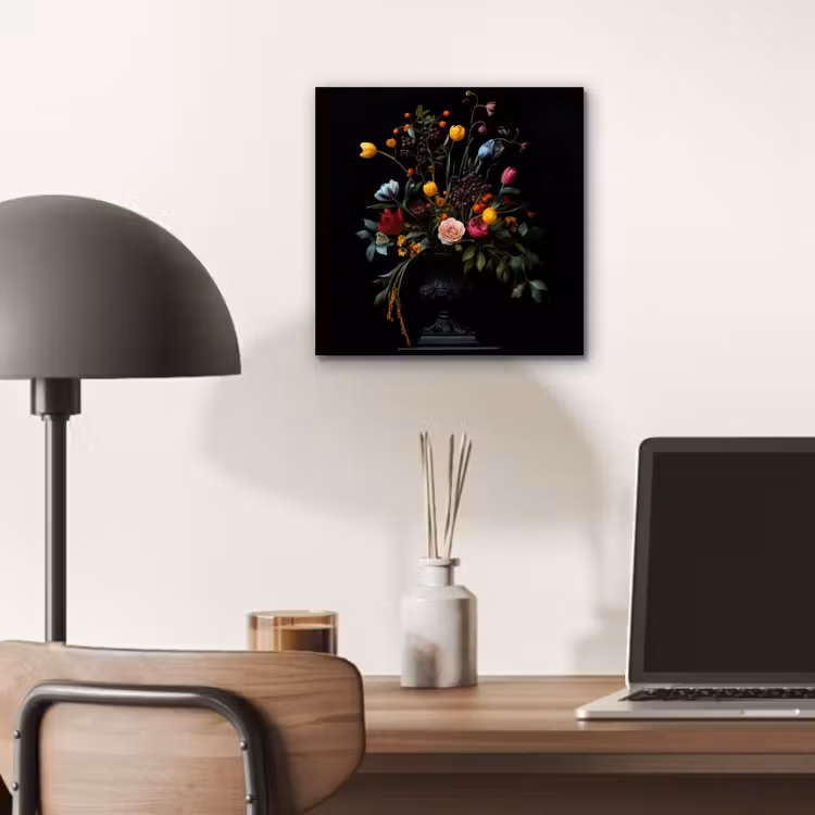 Klassiek - Vaas - Boeket - Bloemen aluminium wit klein -sfeer5