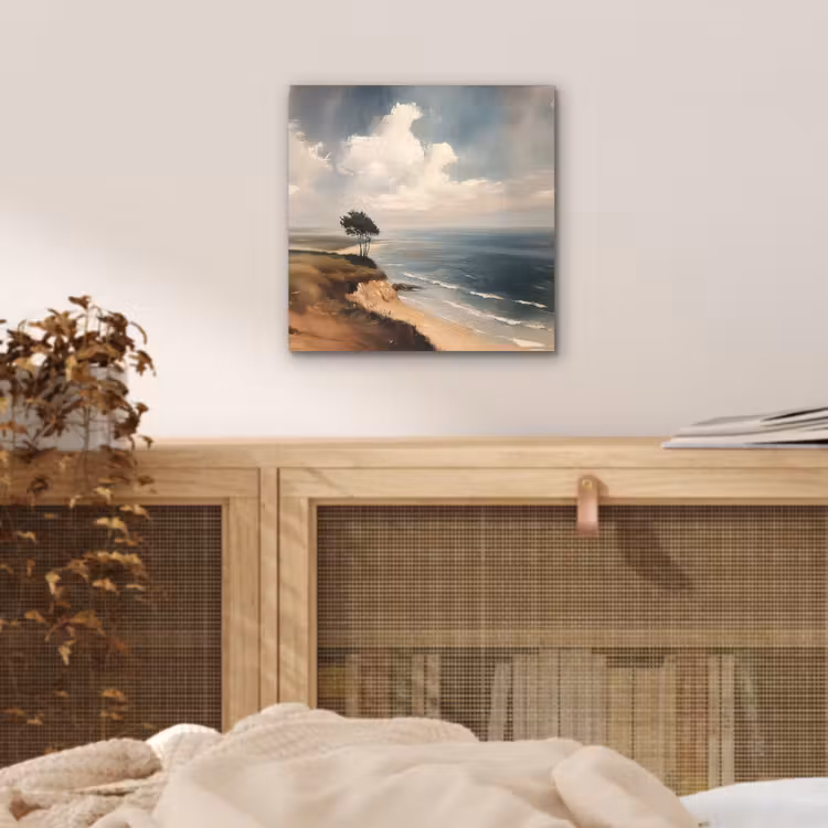 Klif - Zee - Boom aluminium wit klein -sfeer3