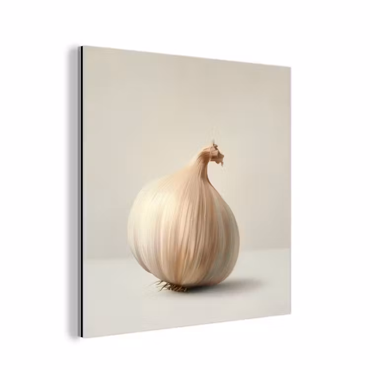 Knoflook - Natuurlijk - Beige aluminium wit klein -3d