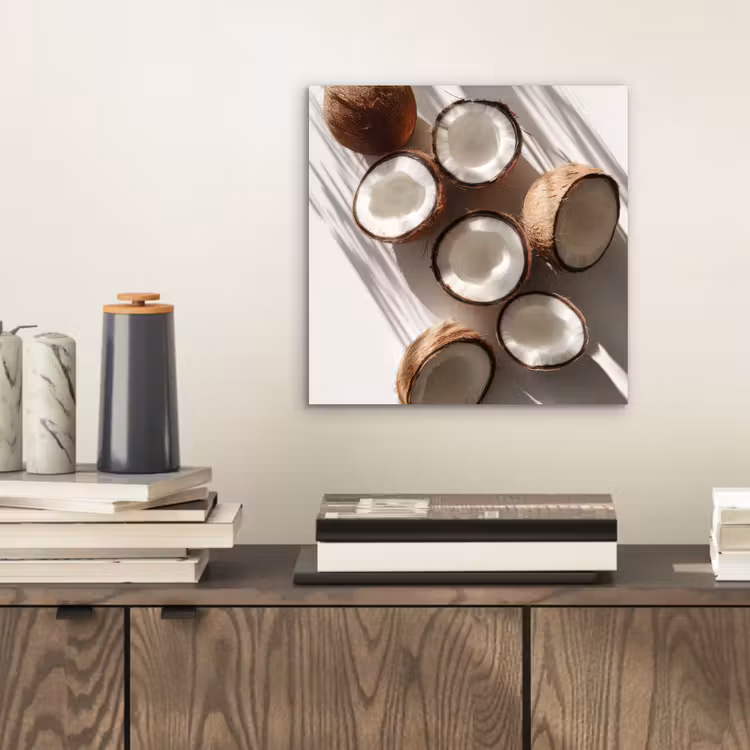 Kokosnoten - Bruin - Shaduw aluminium wit klein -sfeer1