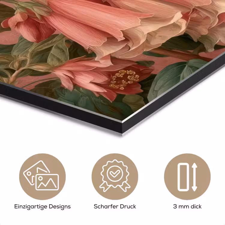Kolibries - Bloemen - Groen - Roze aluminium wit klein -closeup_DE