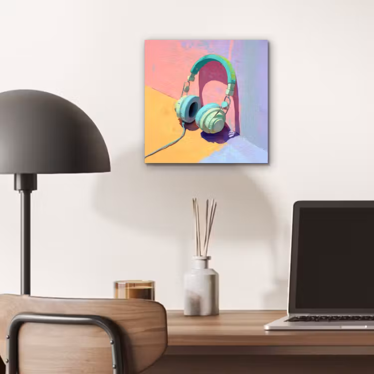 Koptelefoon - Mintgroen - Draad aluminium wit klein -sfeer5