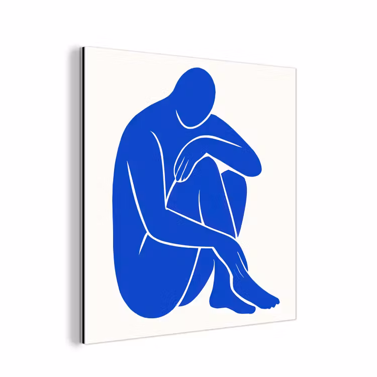 Lichaam - Abstract - Blauw aluminium wit klein -3d