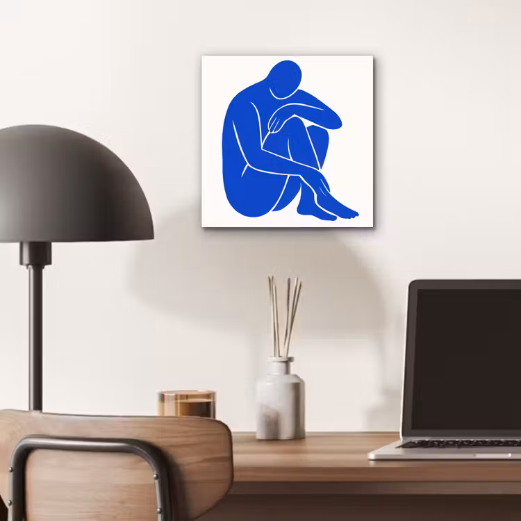 Lichaam - Abstract - Blauw aluminium wit klein -sfeer5