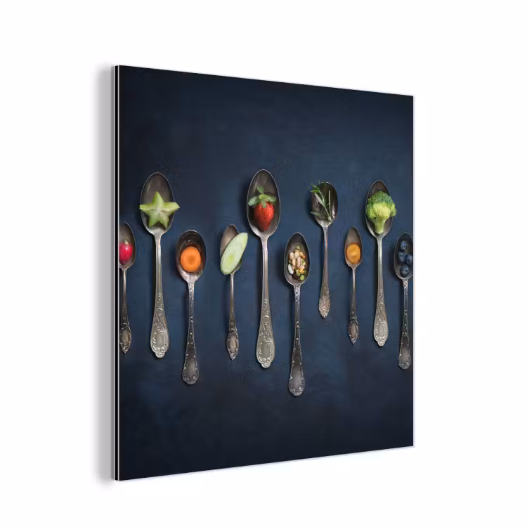 Kruiden - Lepel - Zilver - Specerijen - Industrieel aluminium wit klein -3d
