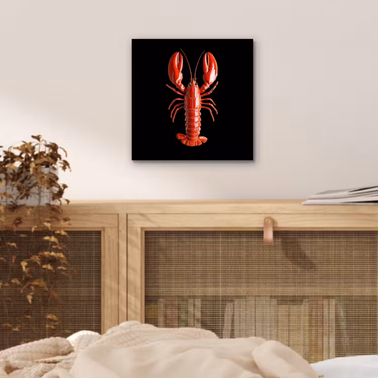 Kreeft - Glossier Rood - Zwart aluminium wit klein -sfeer3