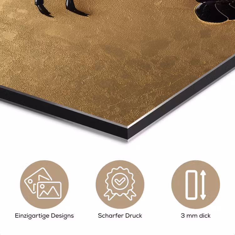 Kreeft - Zwart - Goud - Luxe aluminium wit klein -closeup_DE