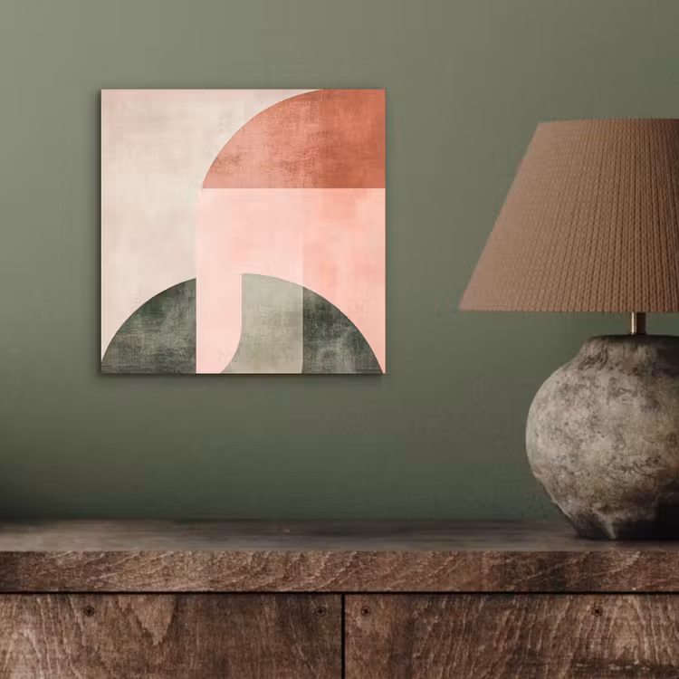 Cirkel - Abstract - Roze aluminium wit klein -sfeer2