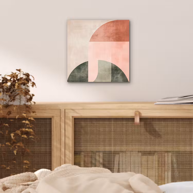 Cirkel - Abstract - Roze aluminium wit klein -sfeer3