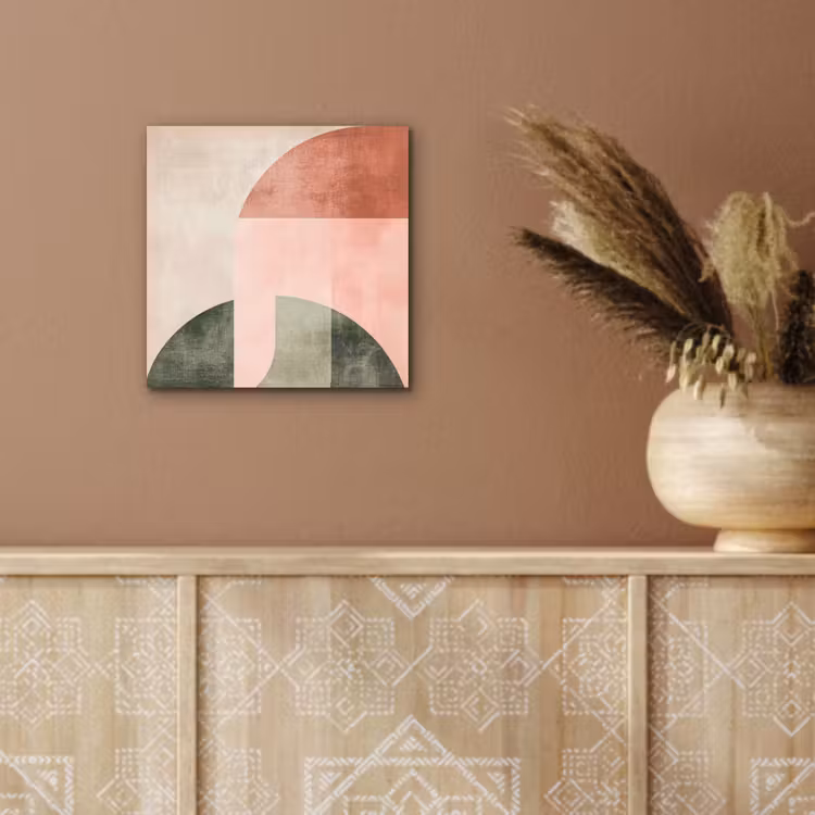 Cirkel - Abstract - Roze aluminium wit klein -sfeer4