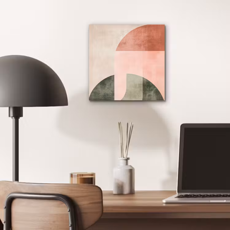 Cirkel - Abstract - Roze aluminium wit klein -sfeer5
