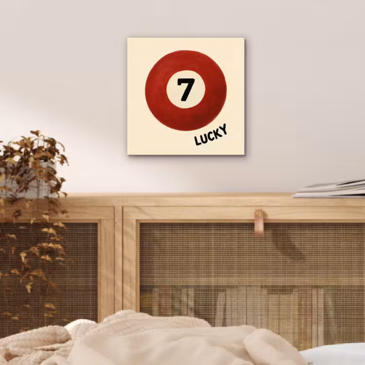 Cirkel - Zeven - Lucky - Rood aluminium wit klein -sfeer3