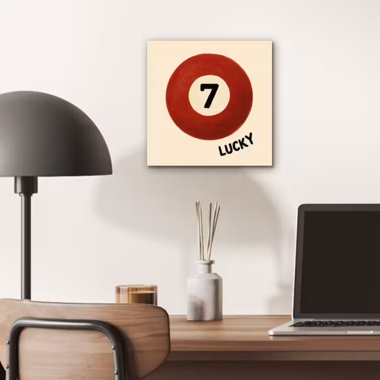 Cirkel - Zeven - Lucky - Rood aluminium wit klein -sfeer5