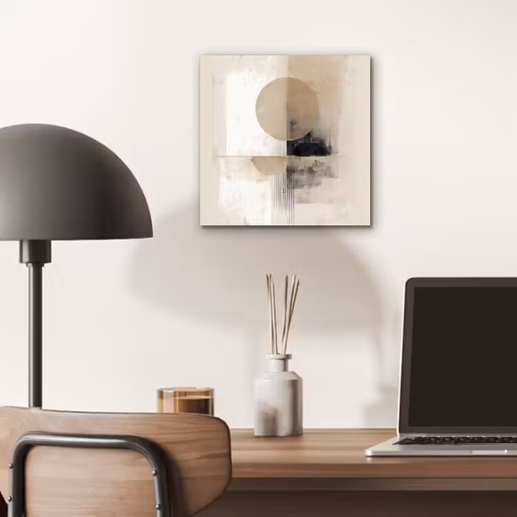 Cirkel - Compositie - Diepte - Beige aluminium wit klein -sfeer5