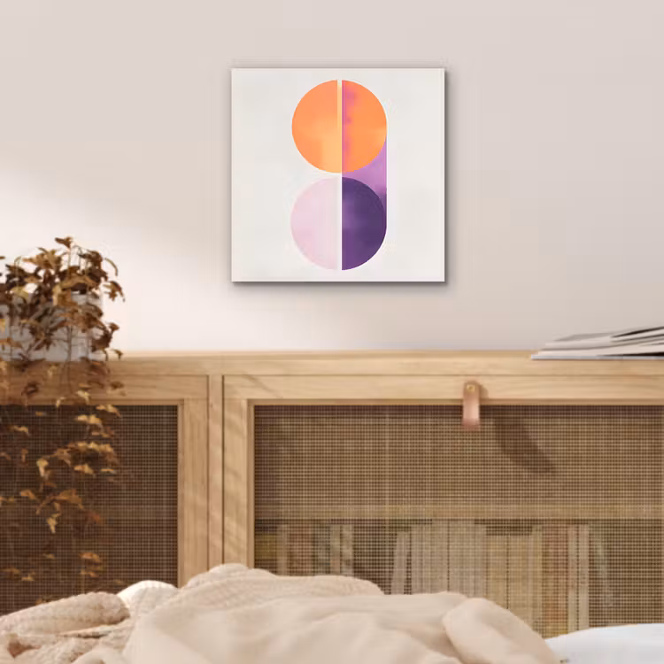 Cirkels - Abstract - Paars aluminium wit klein -sfeer3