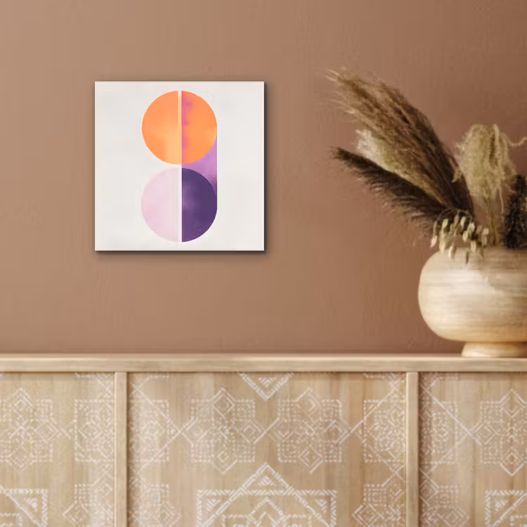 Cirkels - Abstract - Paars aluminium wit klein -sfeer4
