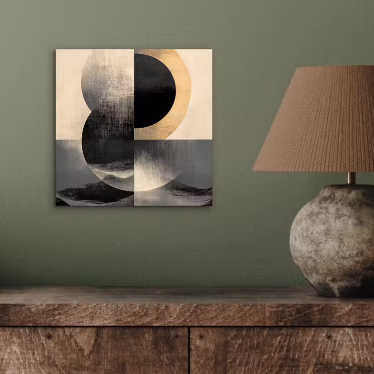 Cirkels - Schaduw - Abstract aluminium wit klein -sfeer2
