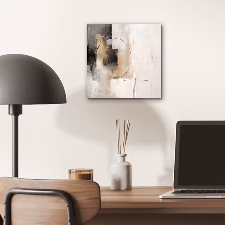 Kunst - Abstract - Grijs - Industrieel aluminium wit klein -sfeer5