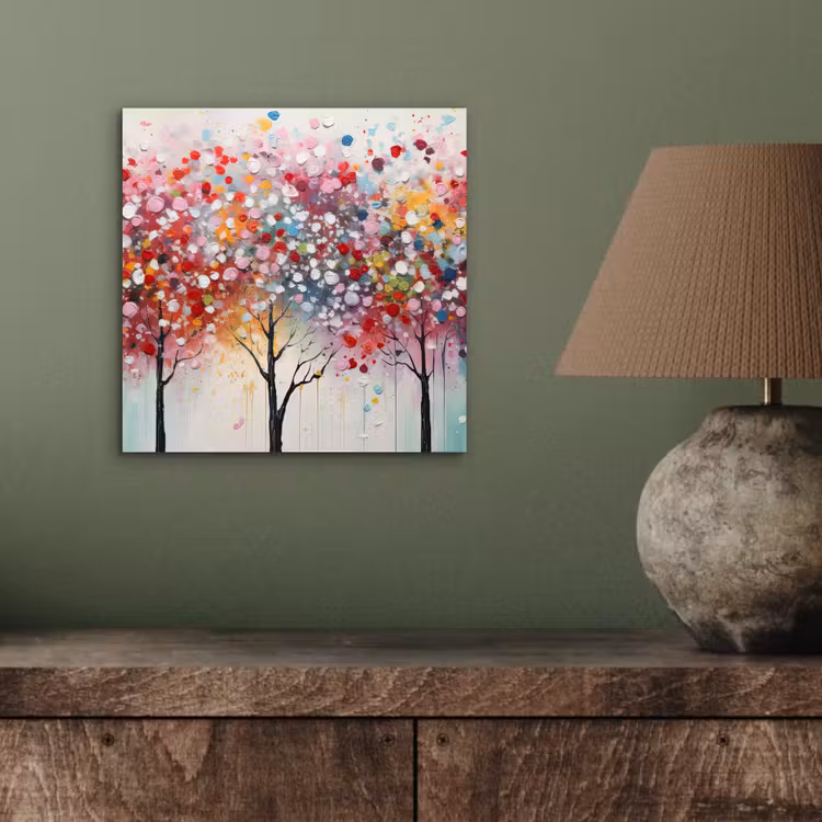 Kunst - Bomen - Natuur - Acryl aluminium wit klein -sfeer2