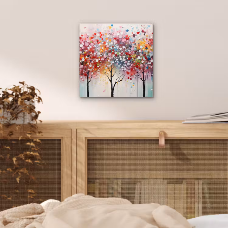 Kunst - Bomen - Natuur - Acryl aluminium wit klein -sfeer3