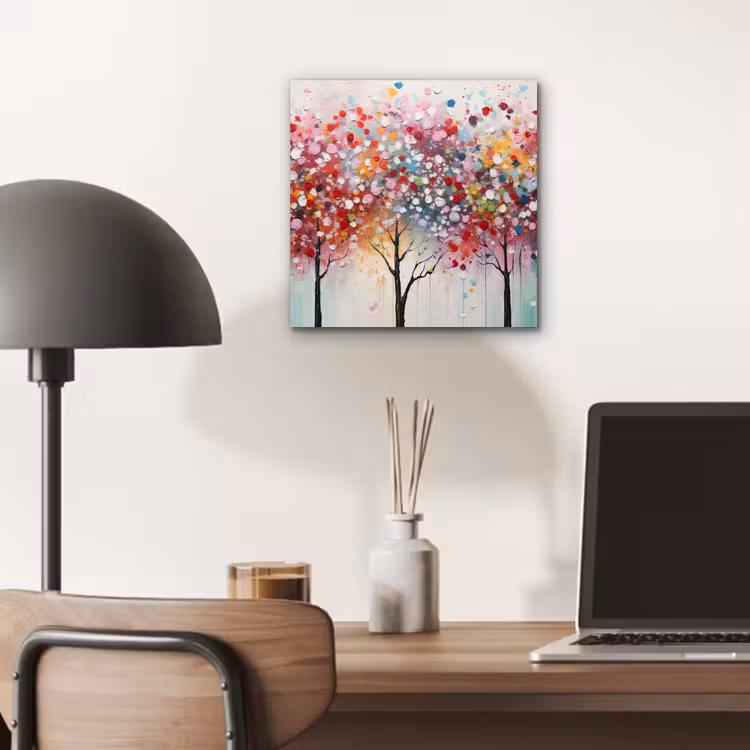 Kunst - Bomen - Natuur - Acryl aluminium wit klein -sfeer5