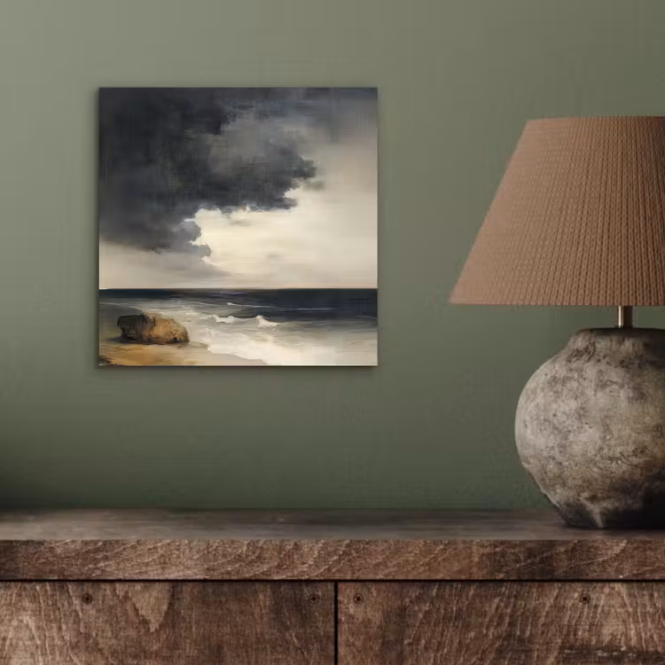 Kust - Golven - Rots - Storm aluminium wit klein -sfeer2